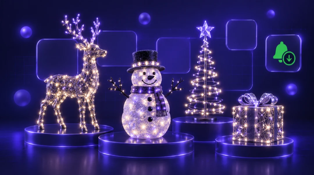 Verlichte kerstfiguren