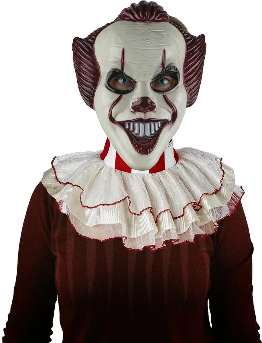 Espa Duivelse Clown Masker - Rood/Blauw/Wit