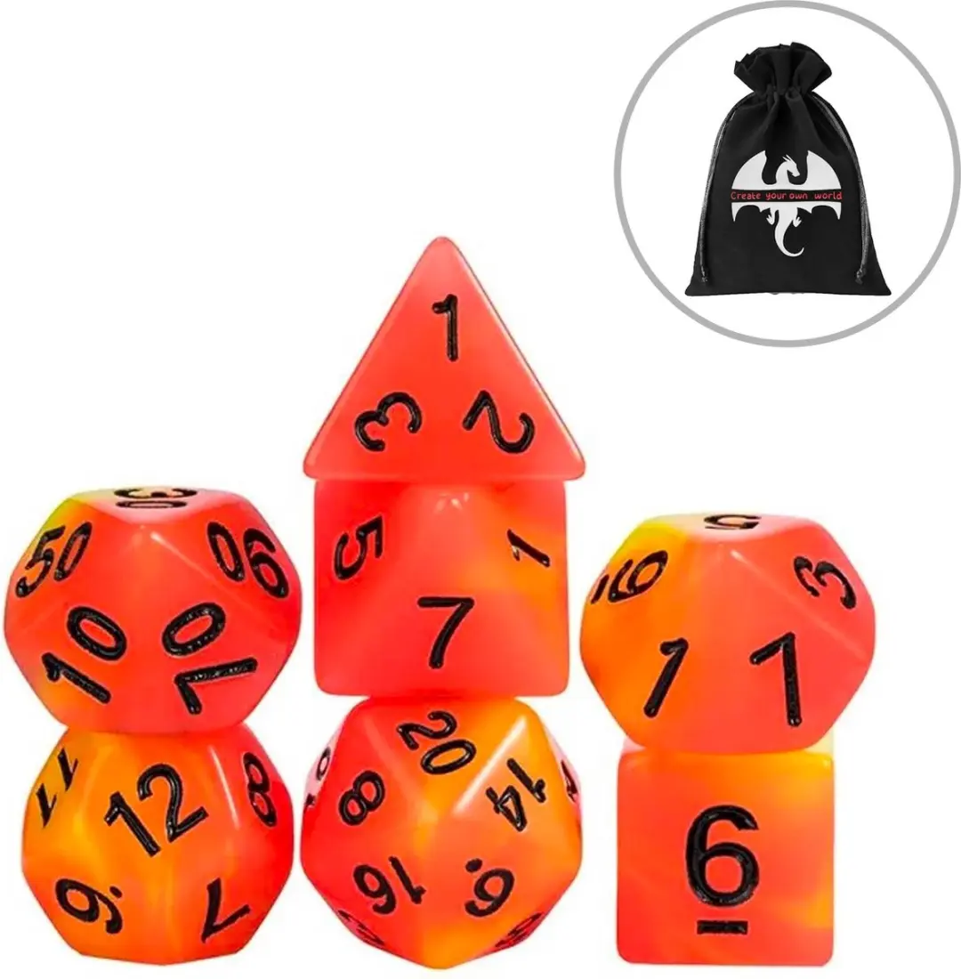 Lapi Toys D&D Polydice Glow-in-the-Dark Acryl Set