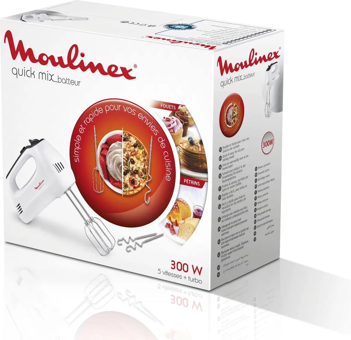 Moulinex Quick Mix HM3101 Handmixer 300W - Wit