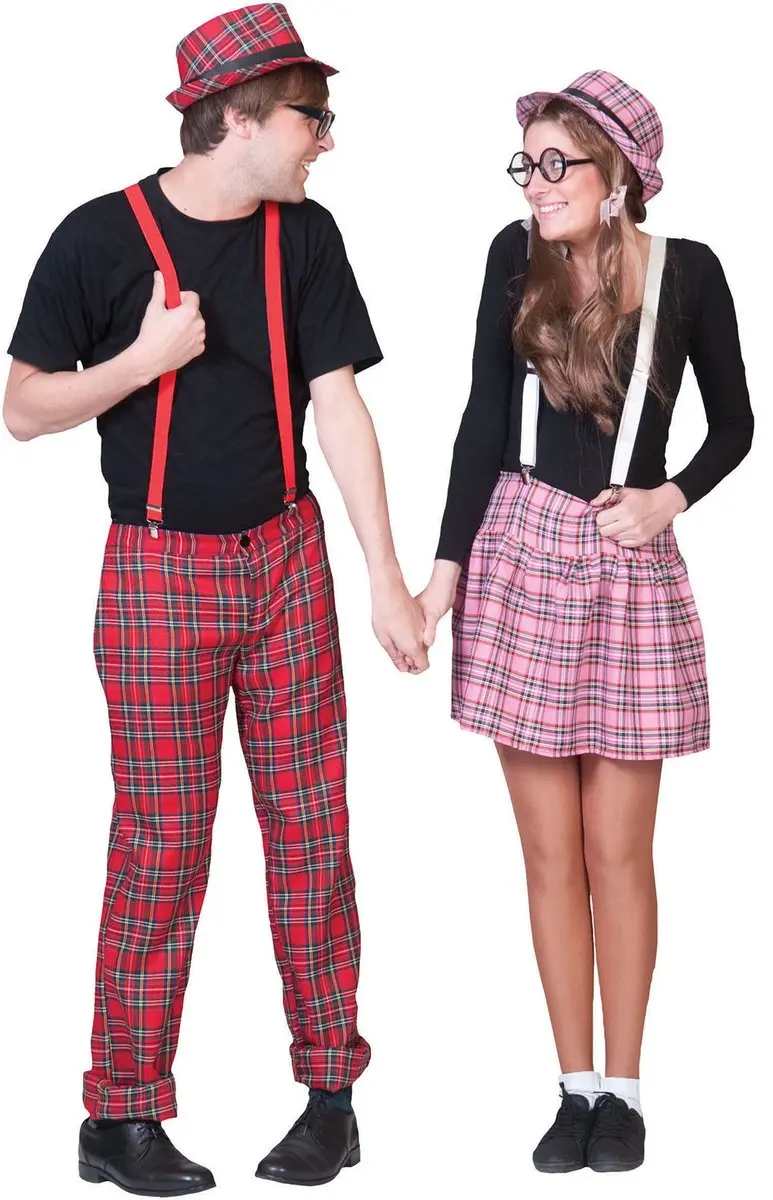 Espa Nerdy Student Kostuum - Rood - Maat XL/XXL