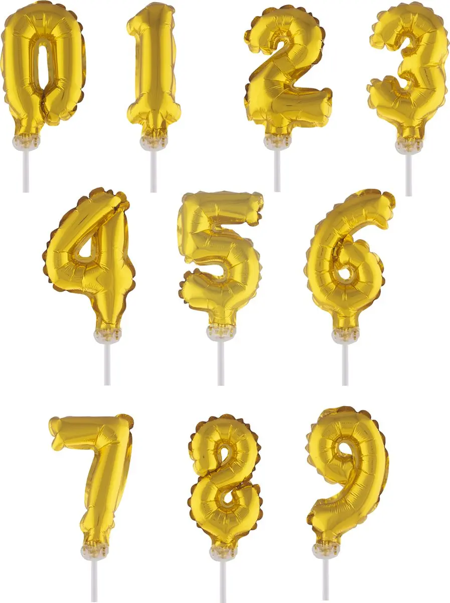 Espa Taarttopper Cijferballon Goud 12,7cm