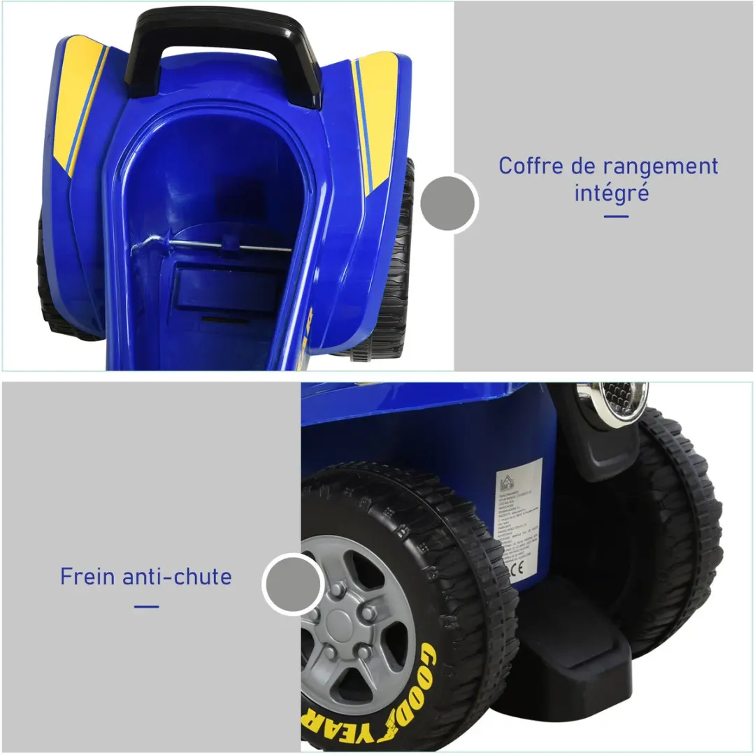 Homcom Kinderschuifauto - Blauw