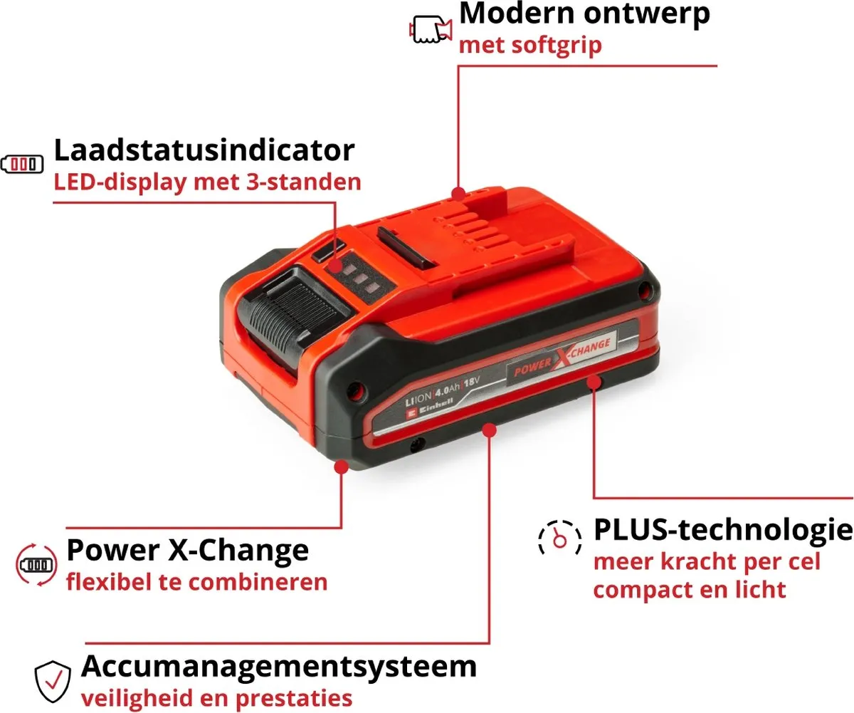 Einhell Power X-Change Plus 4.0 Ah Accu 18V - 4511553