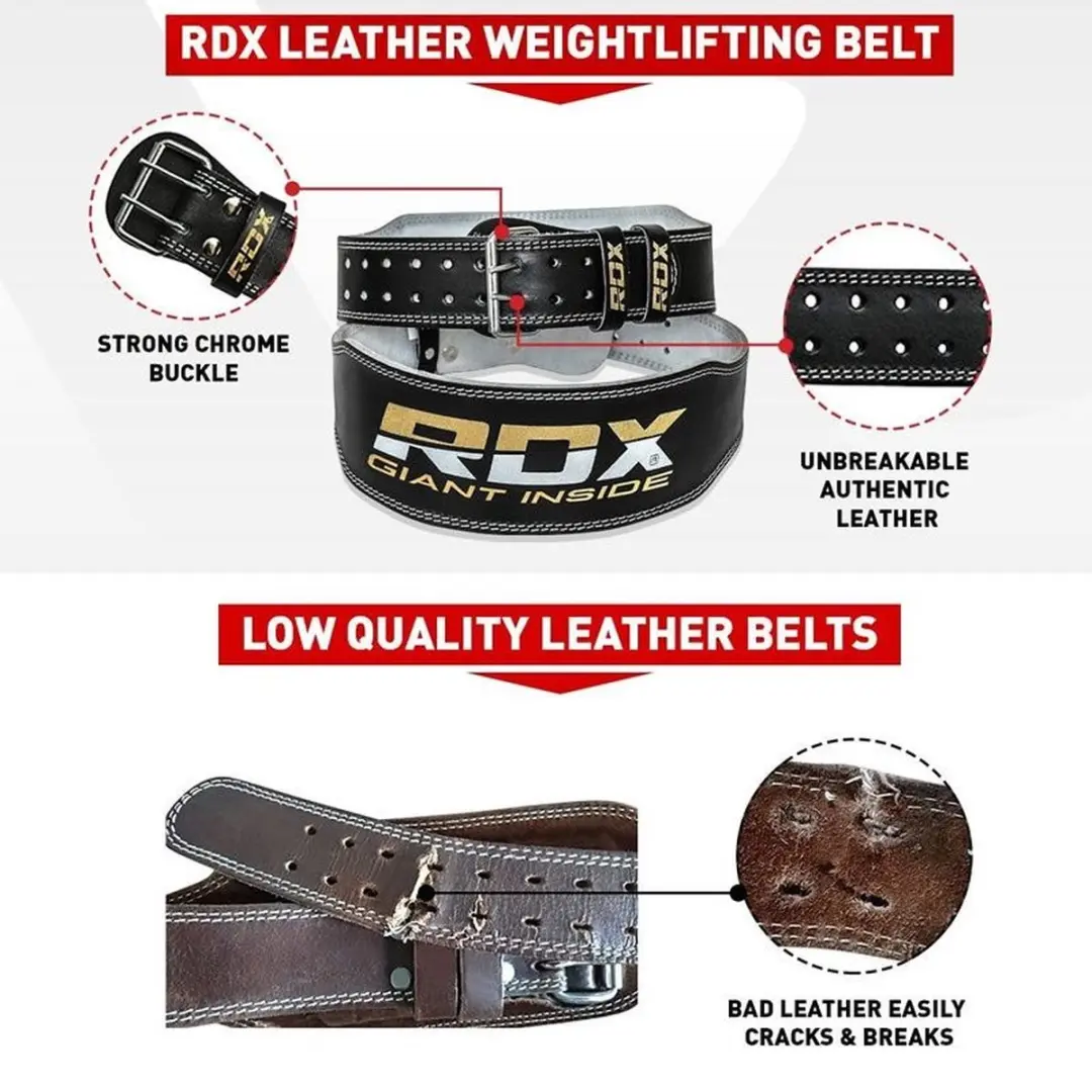 RDX Sports Gym Lederen Gewichtenhefriem - XL - afbeelding 6 van 6