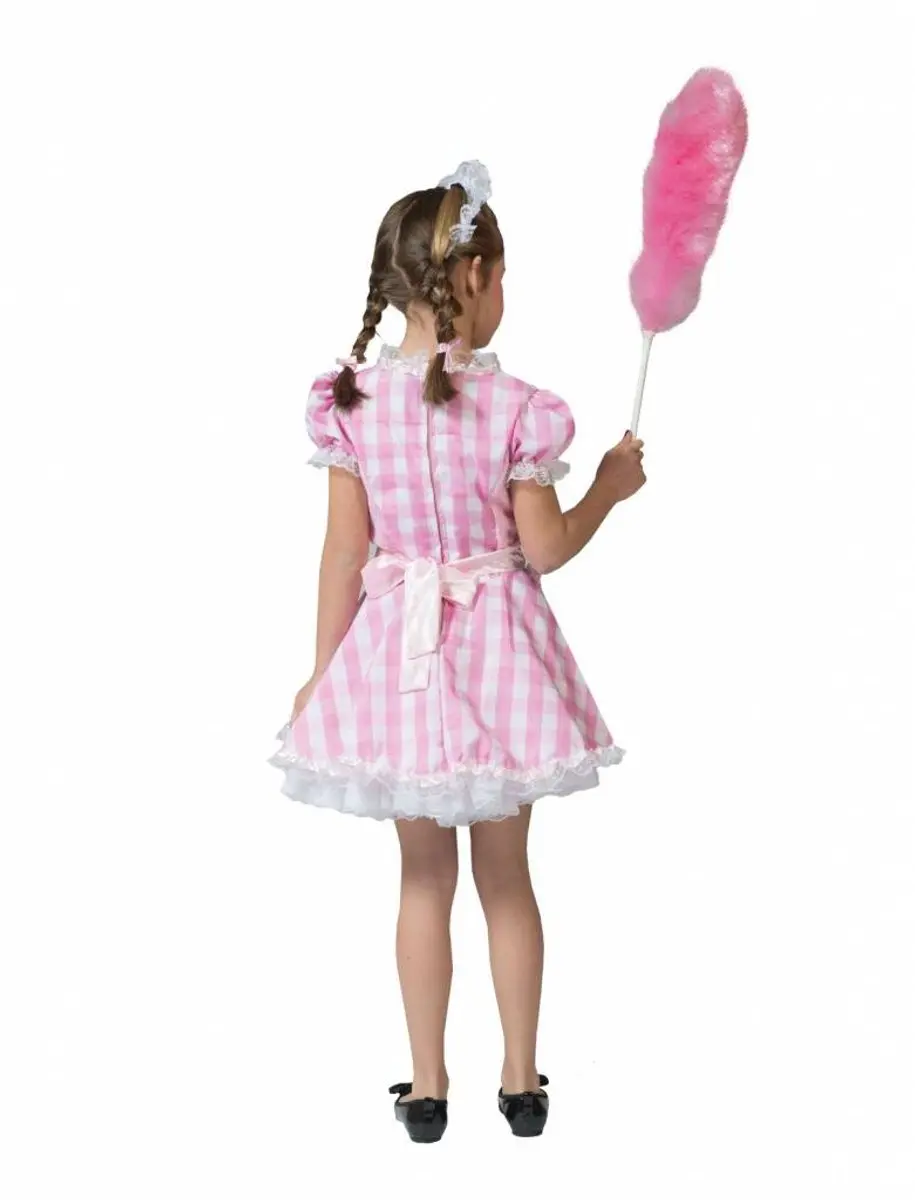 Espa Schattig Serveerstersjurkje 128 - Wit/Roze