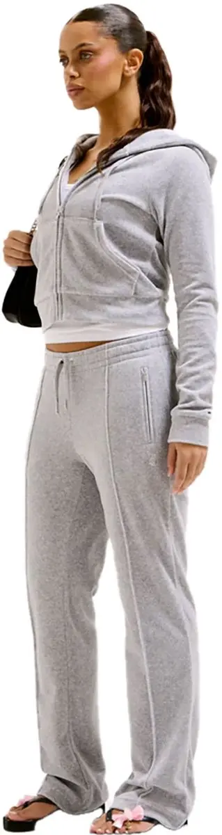 Juicy Couture Tina Velour Trainingsbroek - Maat L - Grijs