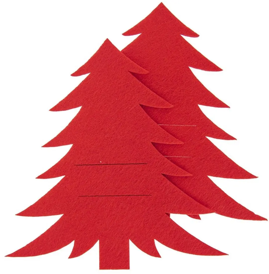 Orion Kerst Sieretui - Rood Vilt - 2 Stuks