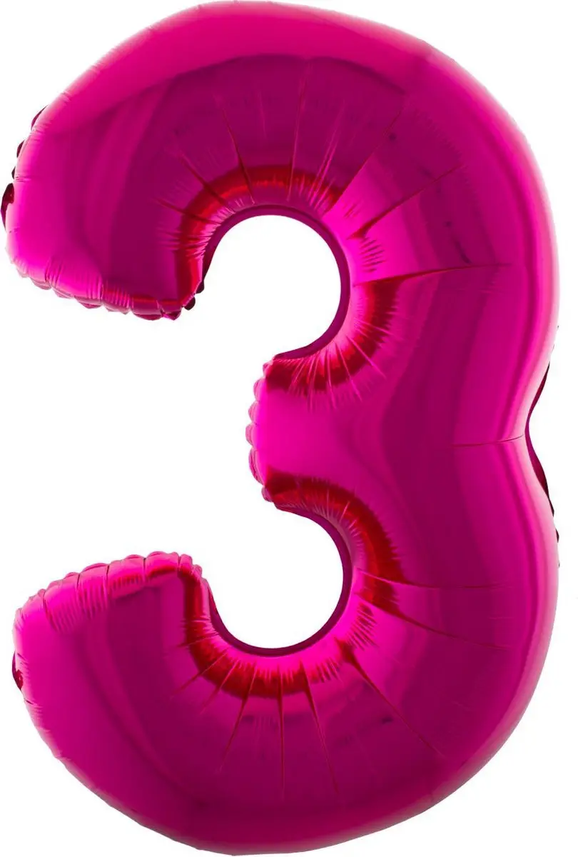 Espa Cijferballon Folie Nummer 3 Roze