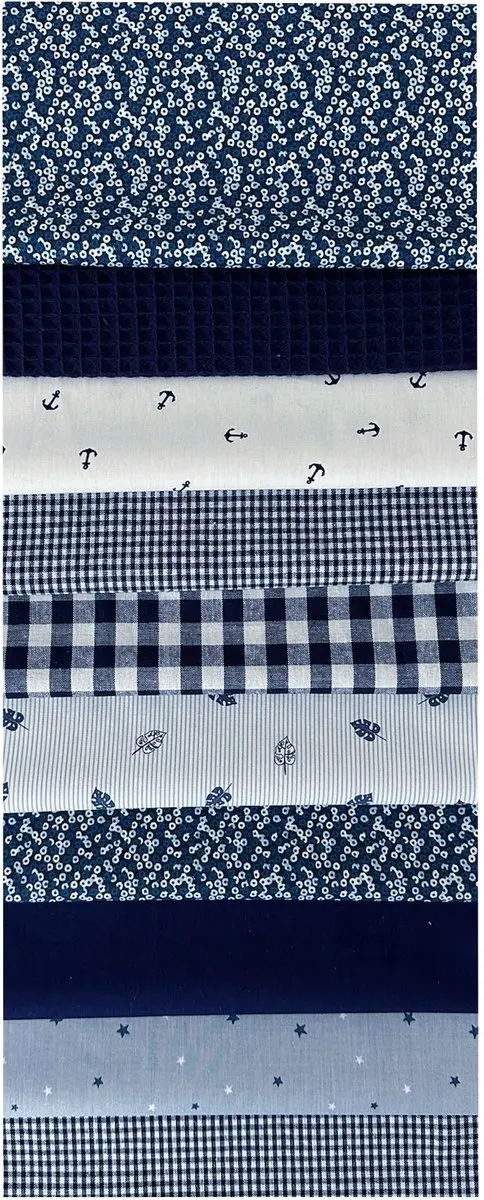 BINK Bedding Quilt Patchwork Donkerblauw 25x25cm