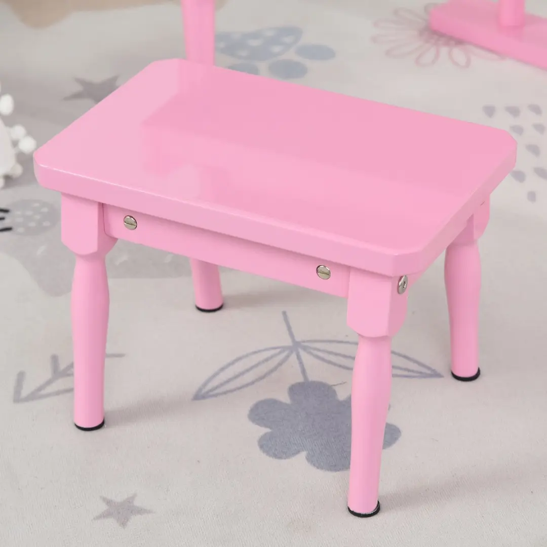 Homcom Kinderpiano met Voetenbankje - Roze