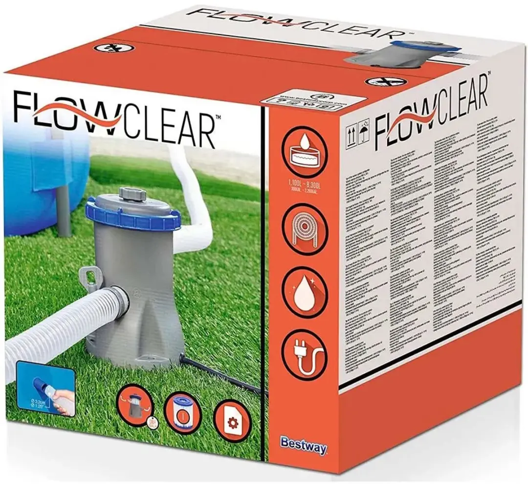 Bestway Zwembadfilter 1.249L/u - Zilver