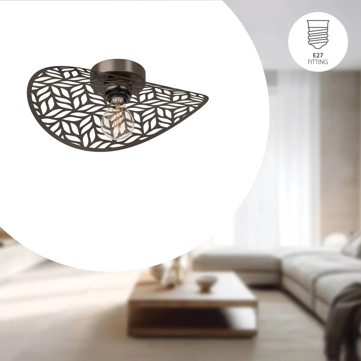 Eglo Swaby Plafondlamp E27 Ø40cm - Brons