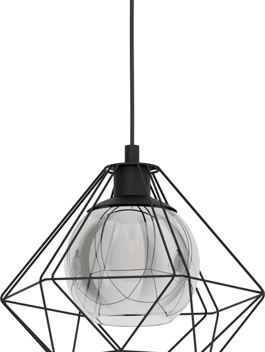 Eglo Vernham Hanglamp E27 - 114,5 cm - Zwart
