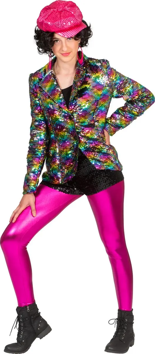 Espa Disco Jas Amber Regenboog - Glitters - M/L