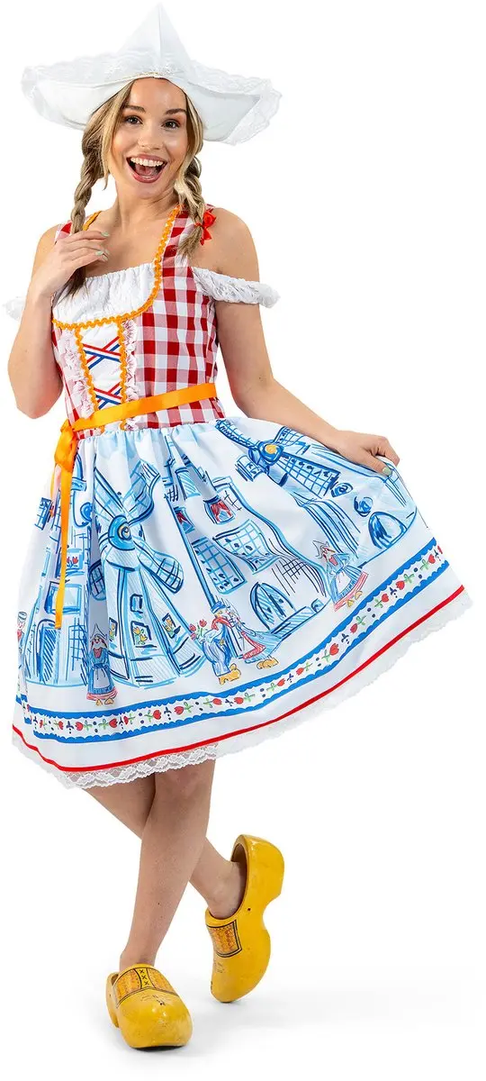 Espa Volendamse jurk Delfts blauw - L/XL