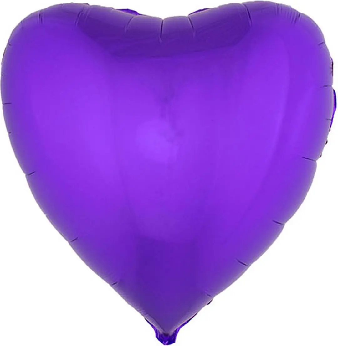 Espa Paarse Hart Folie Ballon 45cm