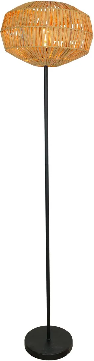 Eglo Sheldon Vloerlamp E27 153.5cm - Zwart/Natuurlijk - afbeelding 6 van 6
