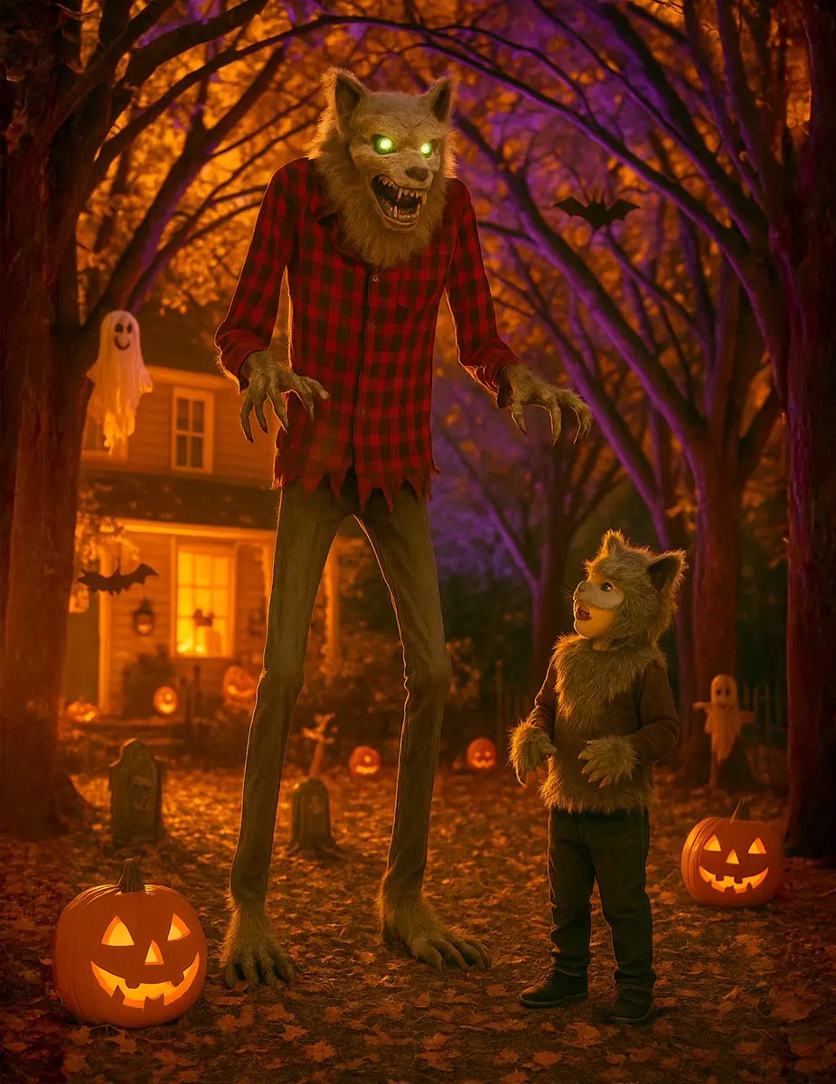 Espa Boze Wolf Man Geanimeerde Decoratie 200cm