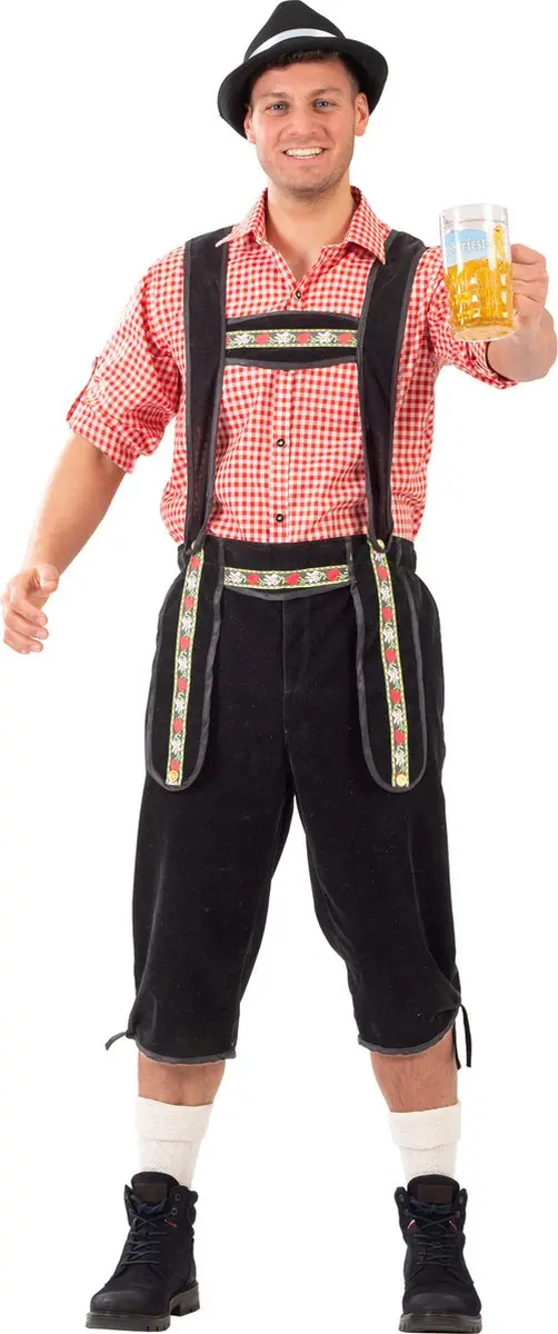 Espa Oktoberfest Blouse Dietmar - Rood/Wit - Maat 4XL
