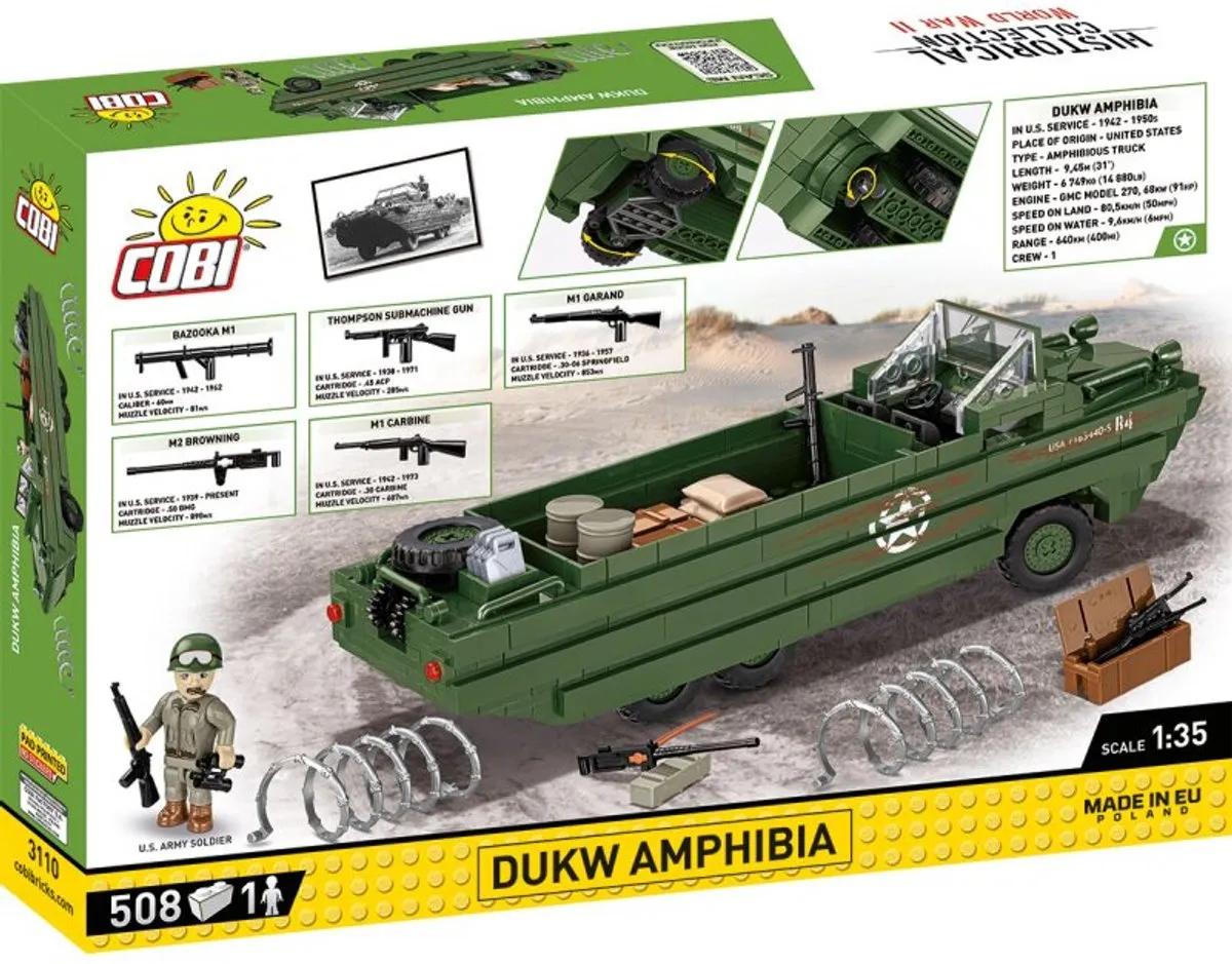 Cobi Dukw Amphibia D-Day COBI-3110 - 508 Stukken - Meerkleurig