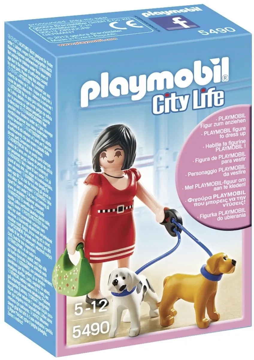 Playmobil Vrouw met Puppy's 5490 - Meerkleurig