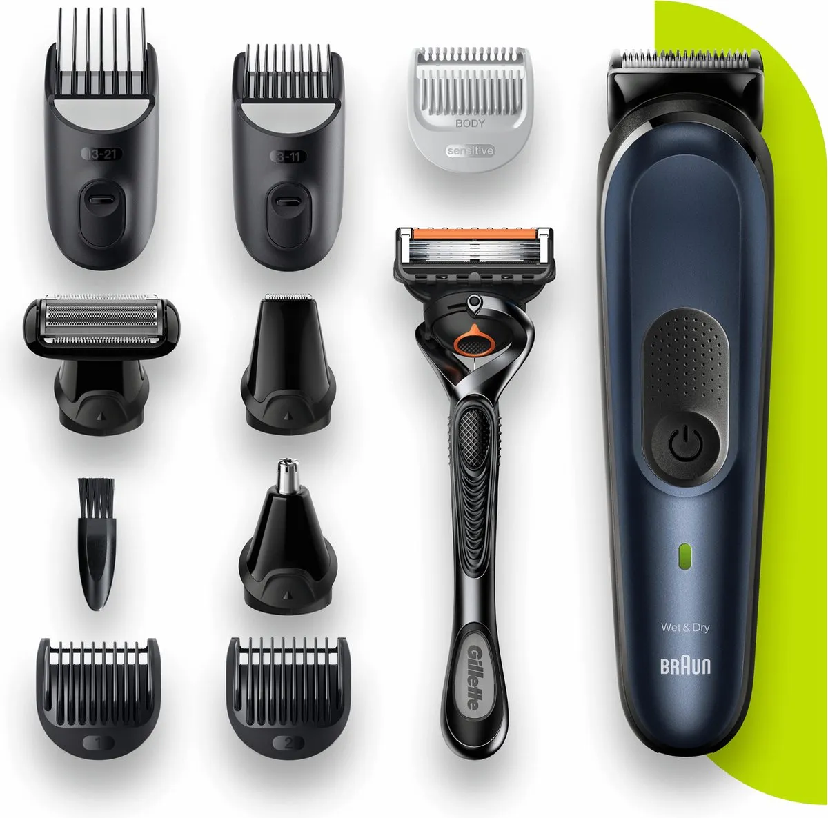 Braun Series 7 MGK7330 Multigroomer - 10-in-1 - Zwart/Blauw