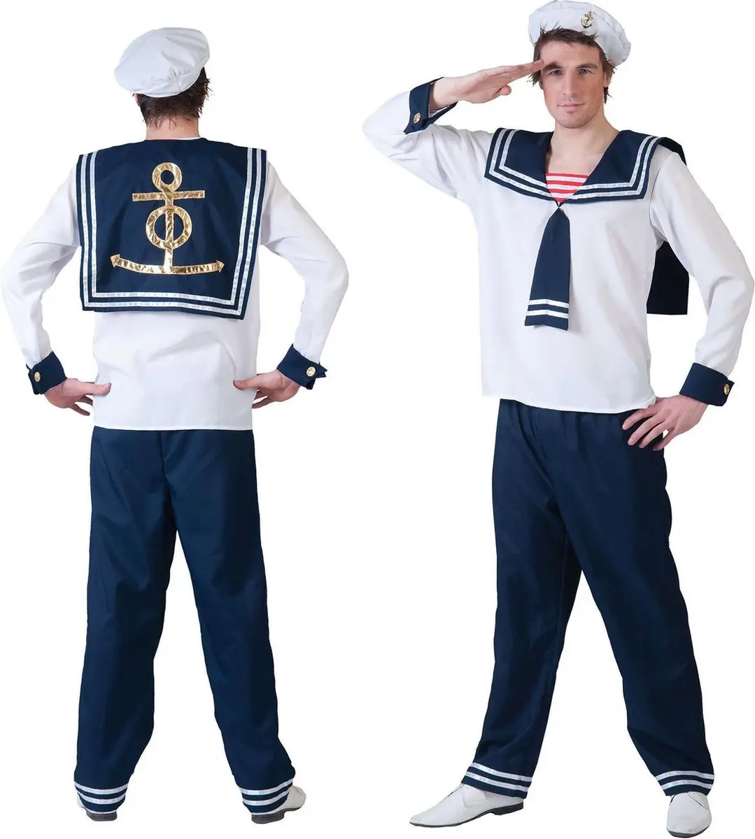 Espa Matroos Willem Kostuum - Maat 56 - Blauw/Wit