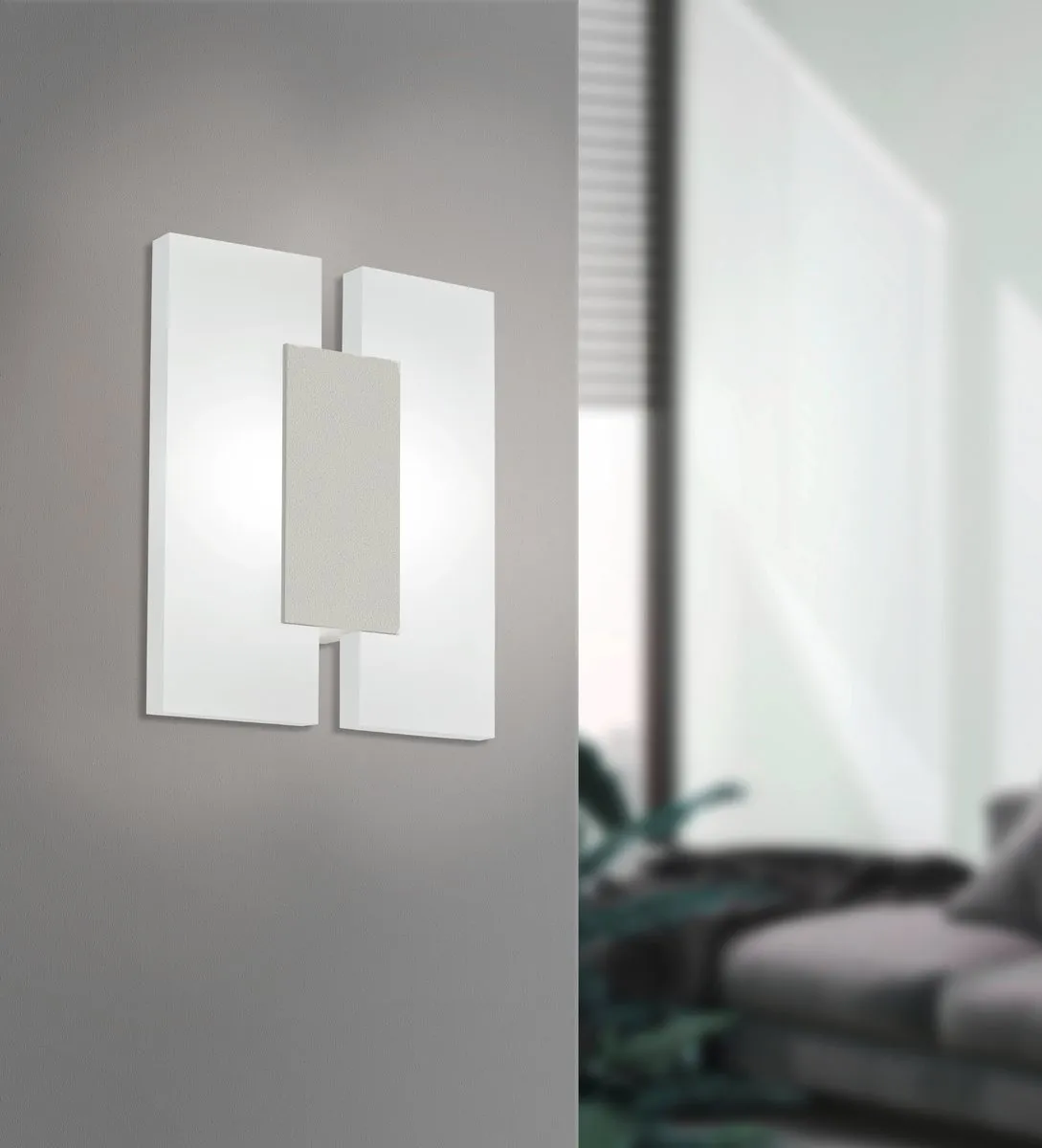 Eglo Metrass 2 Wandlamp - Nikkel-Mat - 2 Lichtpunten