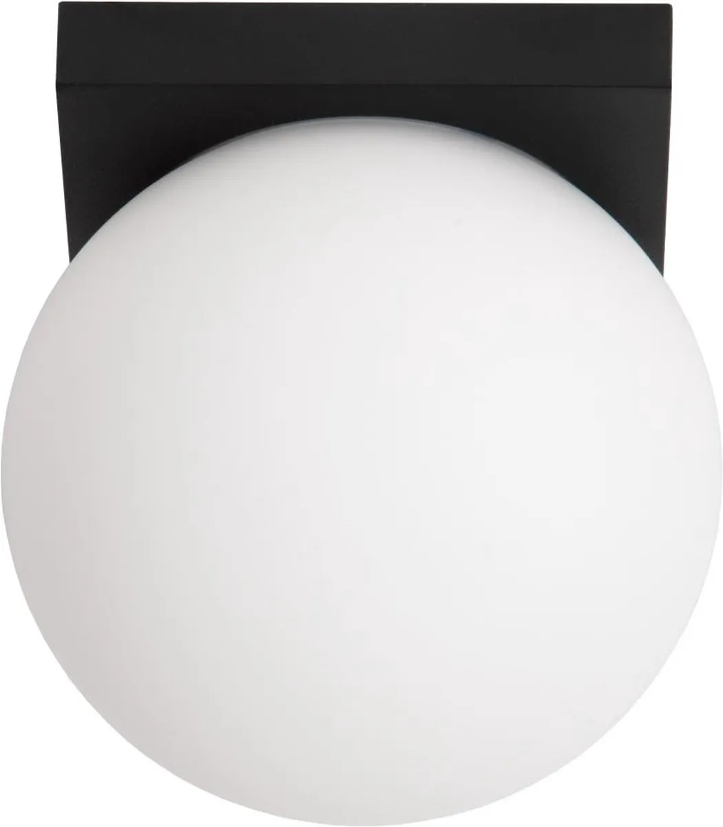 Lucide TASSA Plafondlamp Badkamer - Ø13,5cm LED 1x12W 1800K/3000K - Zwart