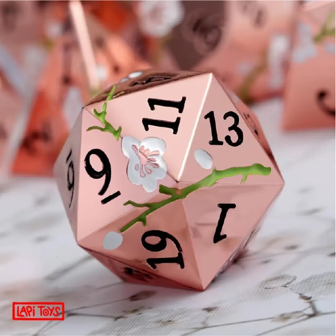 Lapi Toys DnD Polydice Metalen Dobbelstenen - 7 Stuks - Koper