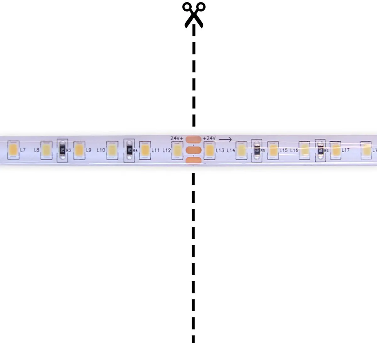 Noxion LED Strip Naga 5m 24V - 120LEDs/m - 9.6W/m - 3000K - afbeelding 6 van 6