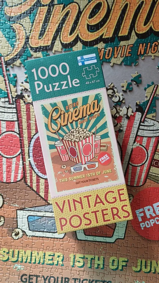 Tactic Vintage Posters Retro Cinema Puzzle 1000 Stuks - Groen