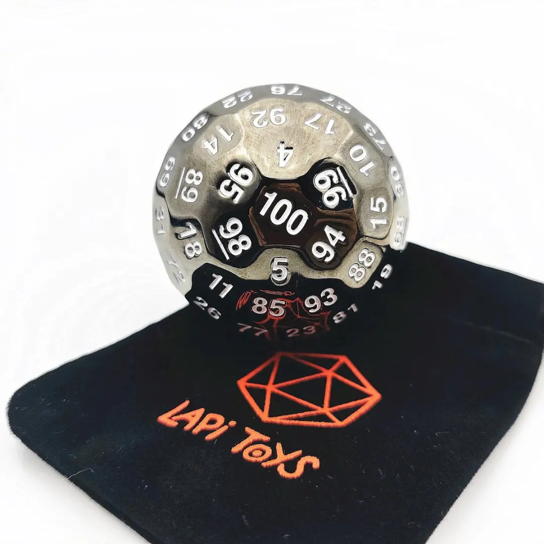 Lapi Toys D100 D&D Dobbelsteen Metaal - Goud