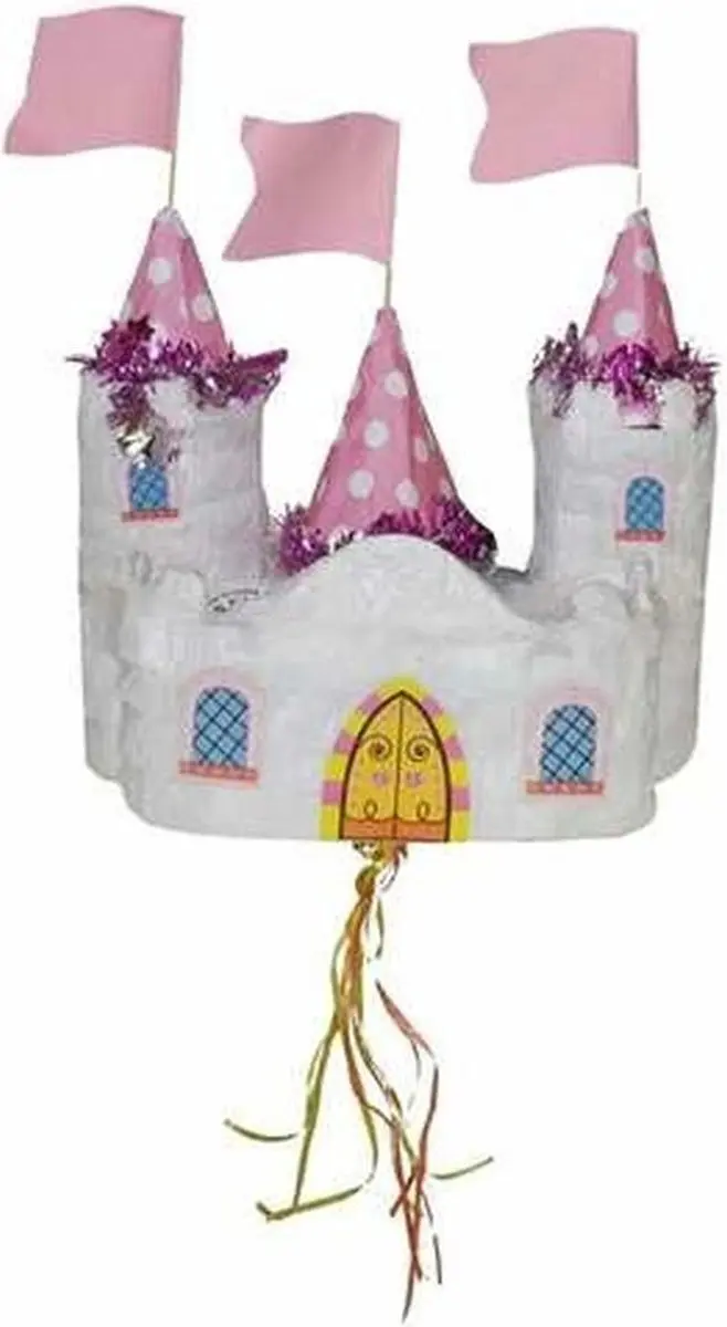 Espa Piñata Kasteel 60cm - Roze/Wit