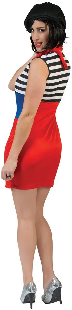 Espa Franse Partyjurk - Maat 40/42 - Rood/Wit/Zwart