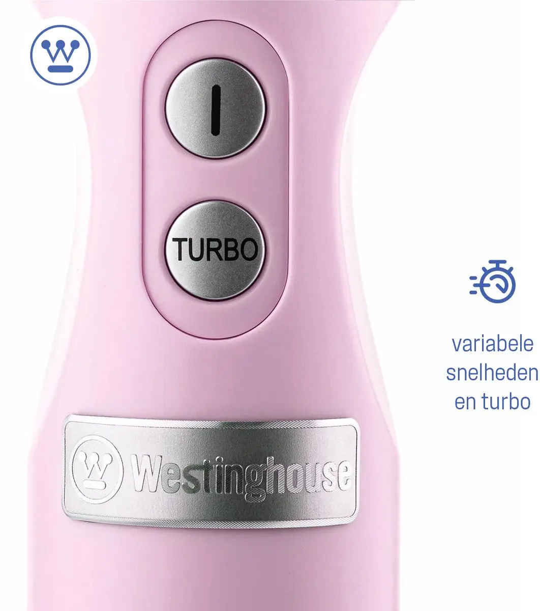 Westinghouse Retro Staafmixer WKHBS270RD - 600W - Roze