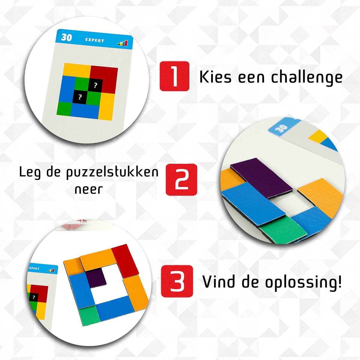 999 Games - Color Carpet - Breinbreker - Uitdagende puzzel met stukjes van stof - Stimuleert het ruimtelijk inzicht - Educatief spel - Tetris - Solo spel - Klein cadeautje