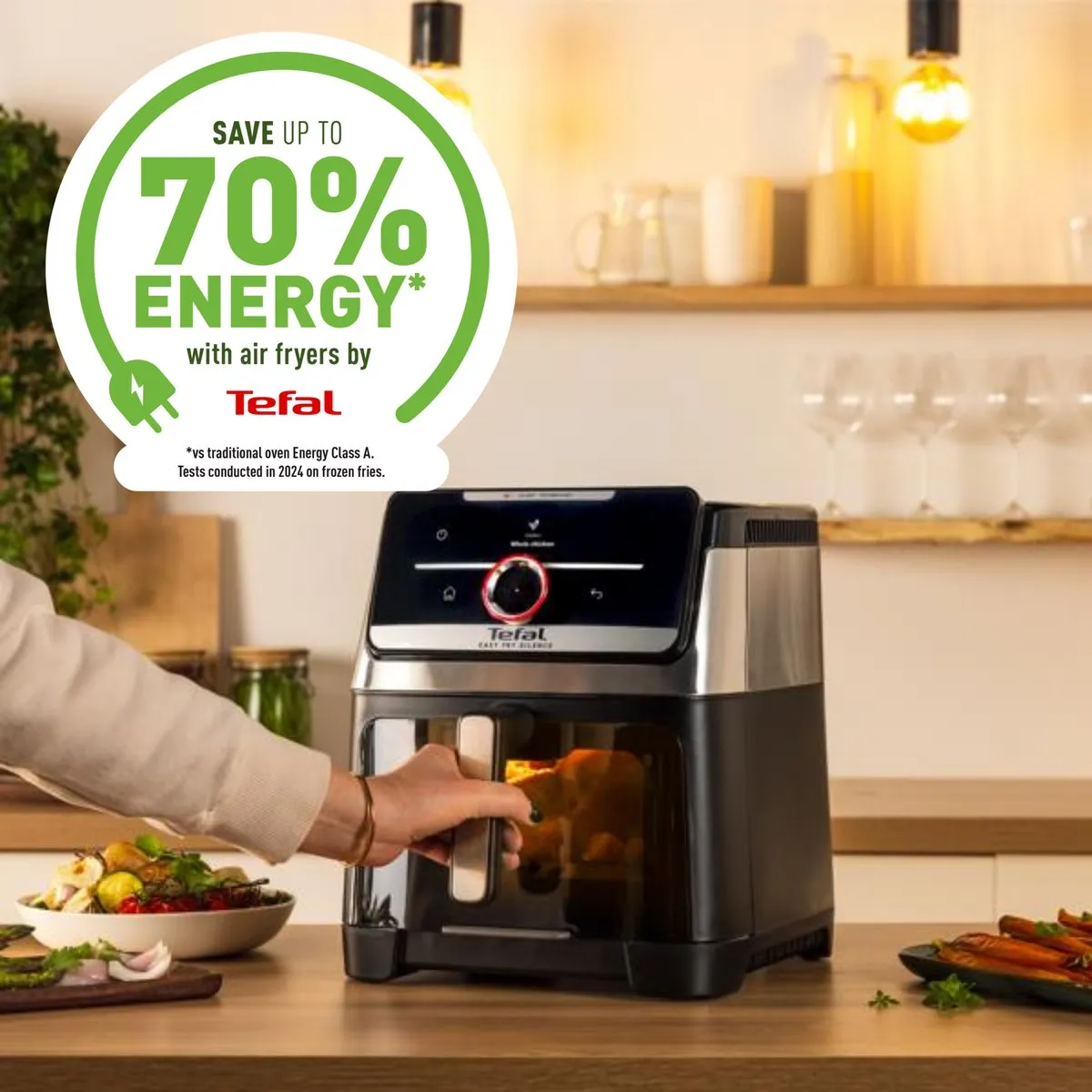 Tefal Easy Fry Smart & Silence XXL EY876D Airfryer 7L - 1800W