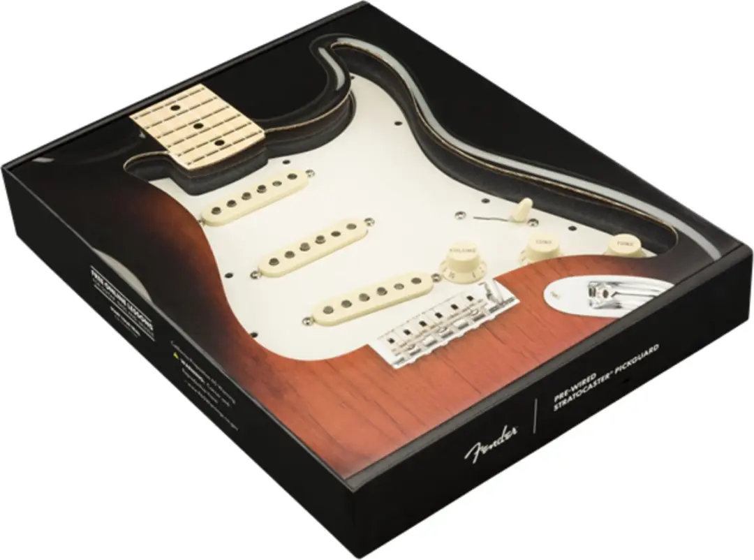 Fender Pre-Wired Strat Pickguard Tex Mex SSS Parchment