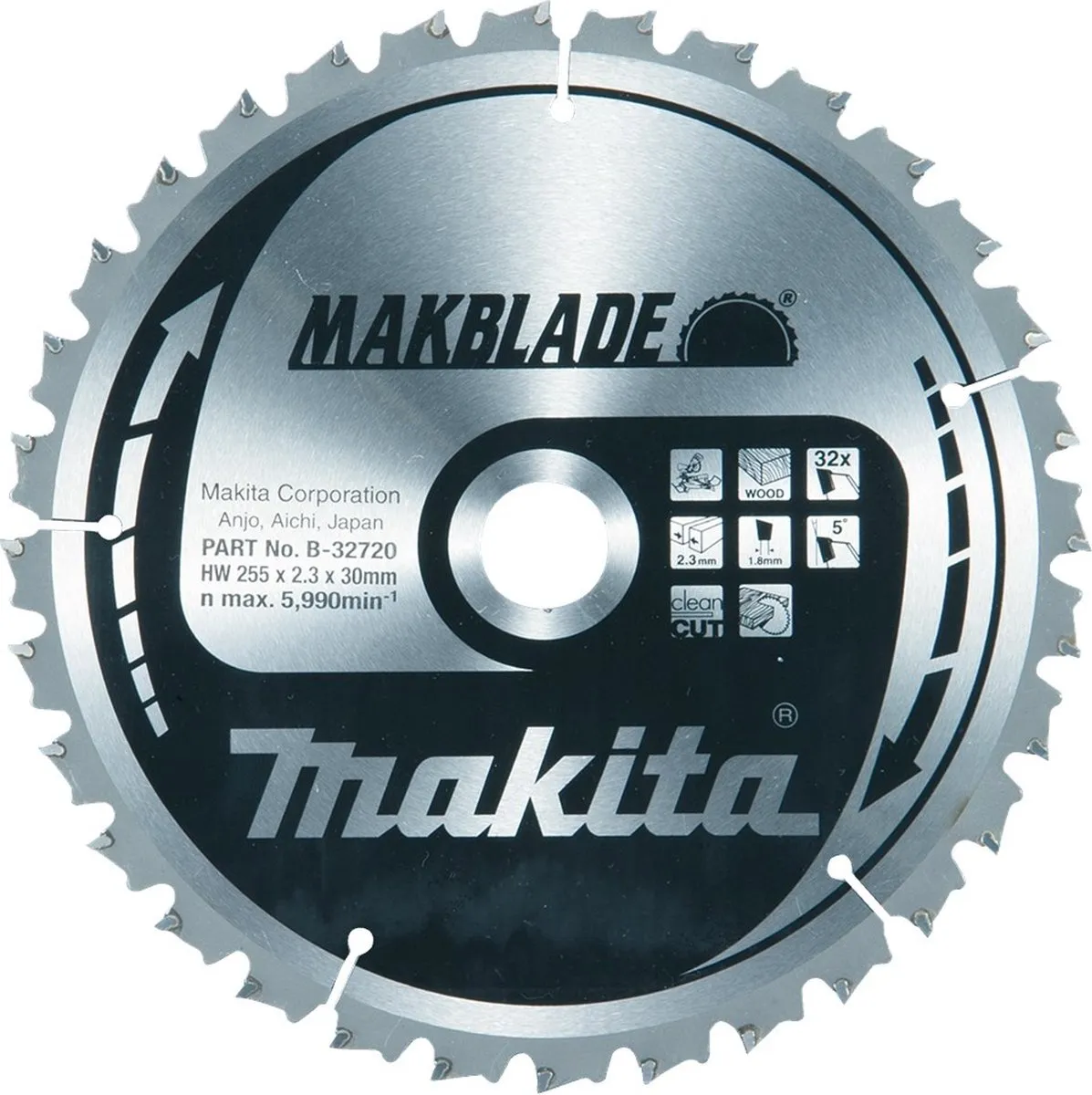 Makita B-32720 Afkortzaagblad Hout 255mm - 32 Tanden