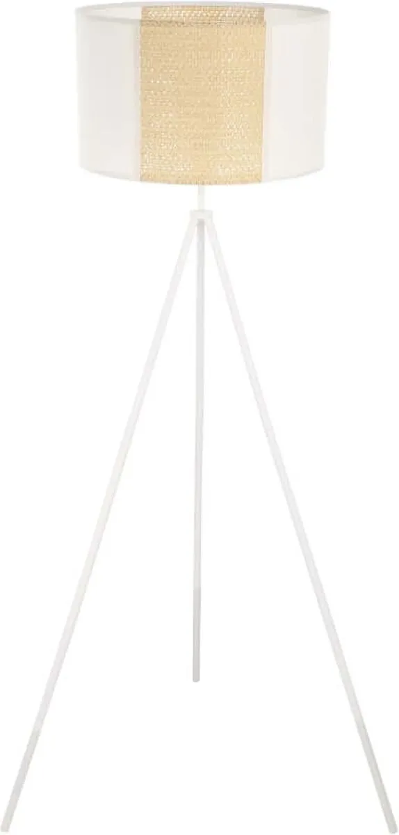 Eglo Arnhem Staande Lamp - Papier/Staal - Wit/Bruin