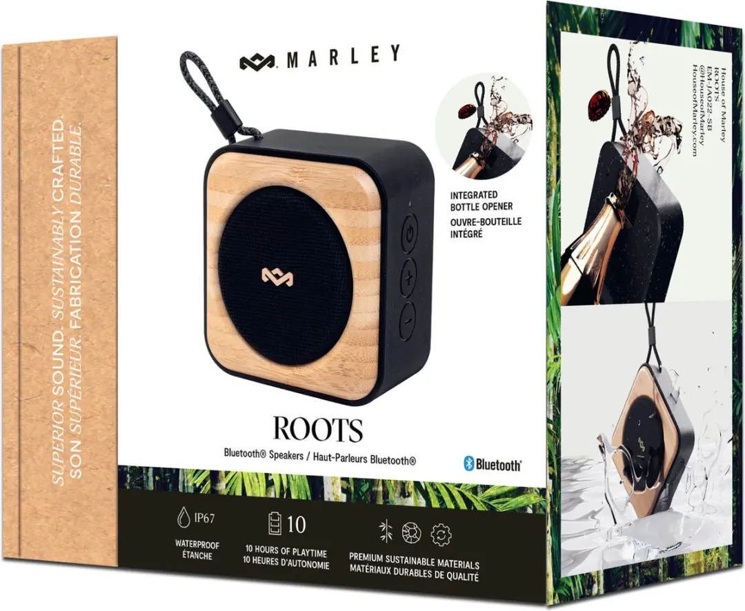 House of Marley Roots EM-JA022-SB Bluetooth Speaker - Zwart