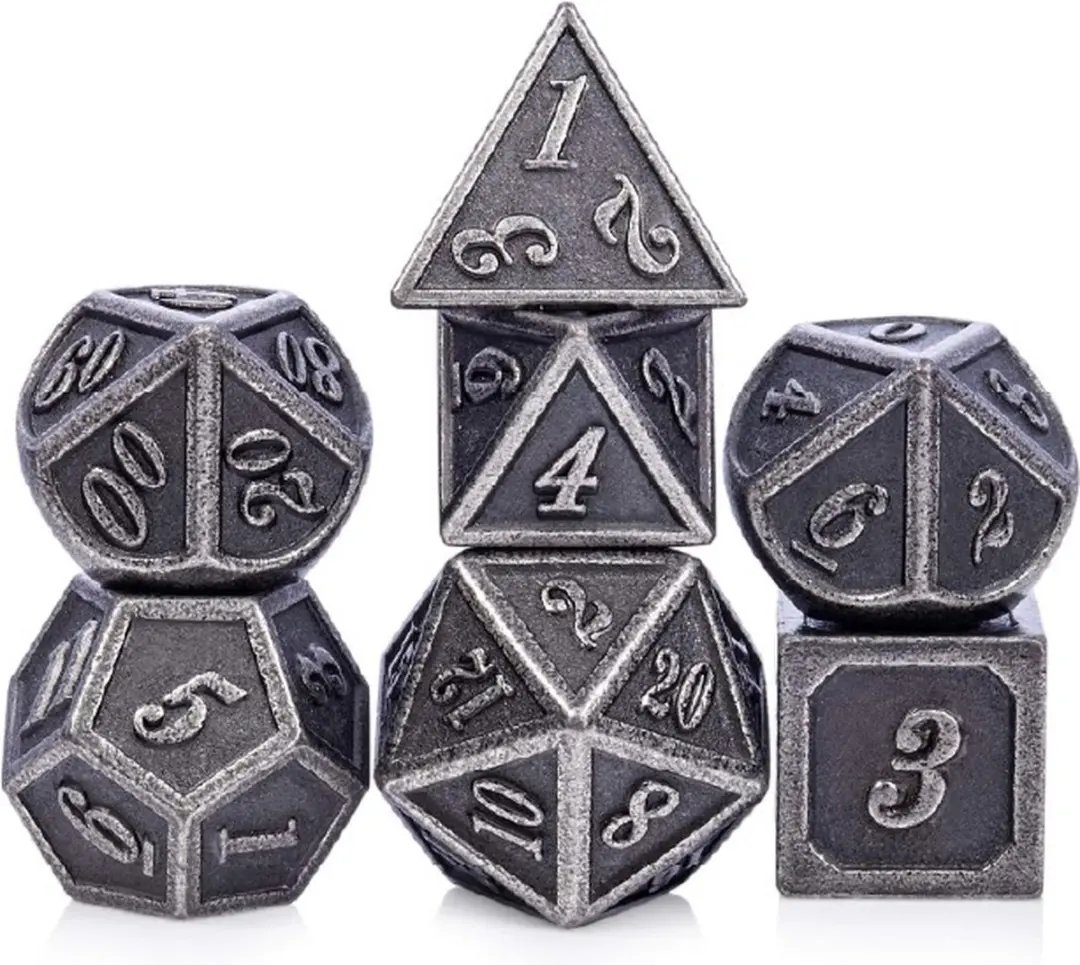 Lapi Toys DnD Polydice Metalen Dobbelstenen
