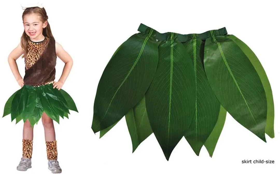 Espa Rieten Rok Alana Kind - Groen 43cm