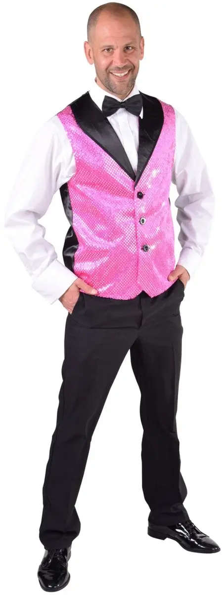 Espa Roze Gilet Pailletten Heren