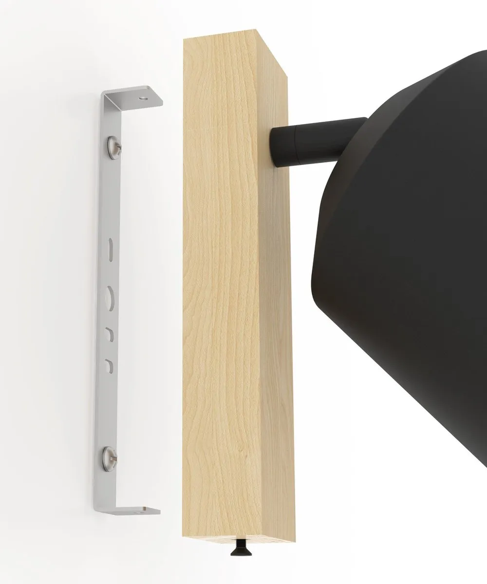 Eglo Cotorro Wandlamp E27 - 14,5 cm - Zwart/Bruin