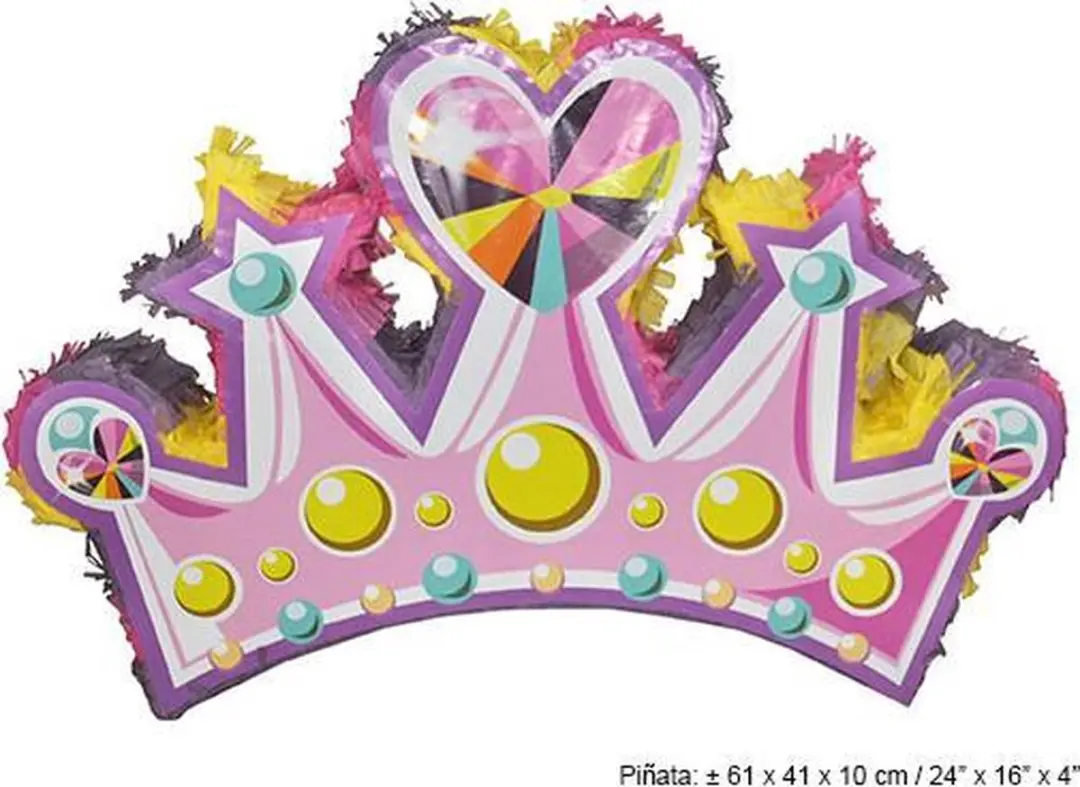 Espa Piñata Prinsessenkroon 61cm - Roze/Wit