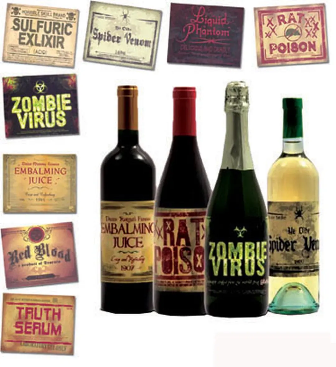 Fles stickers 8 stuks