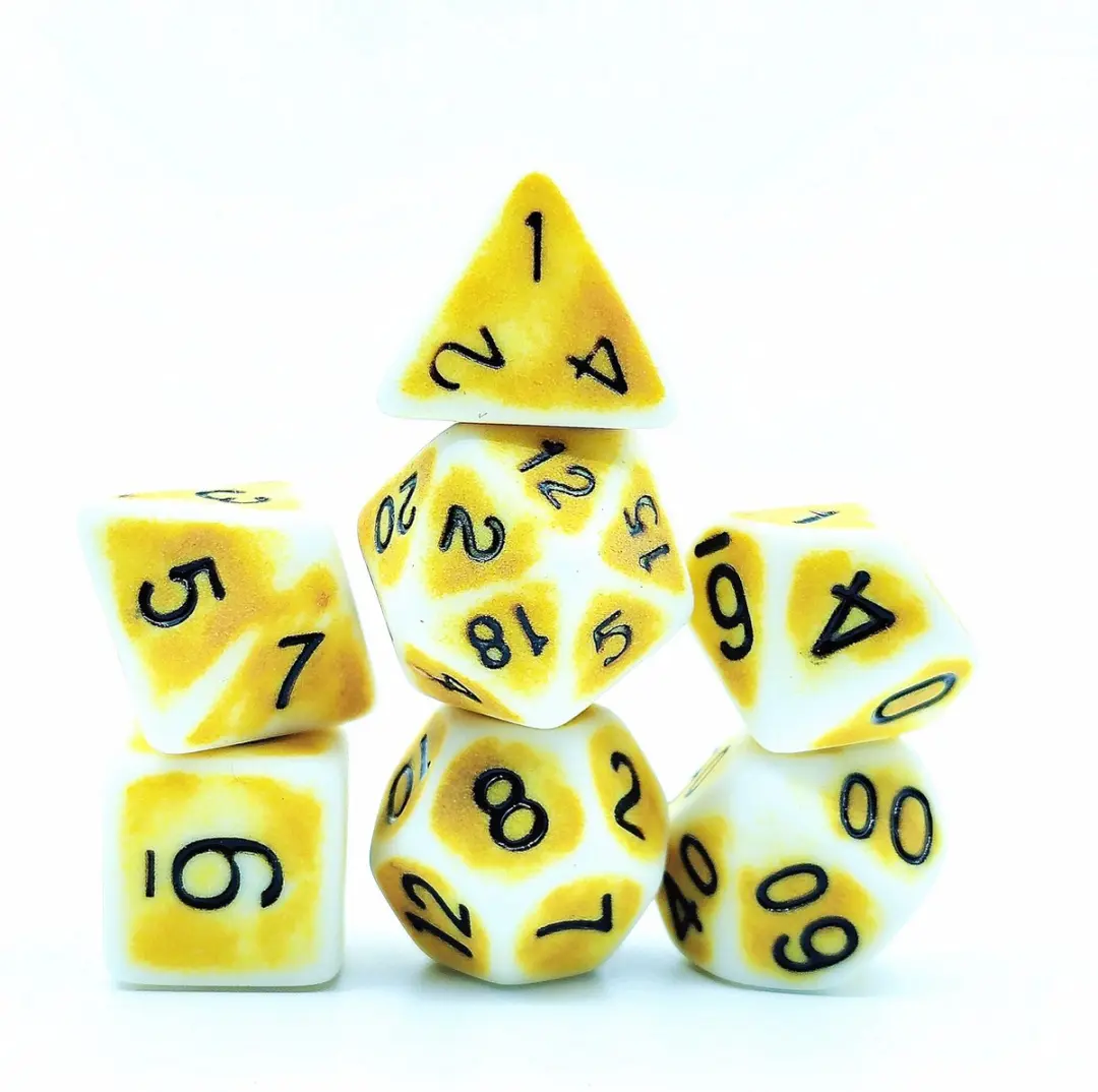 Lapi Toys D&D Polydice Set 7 Stuks - Geel